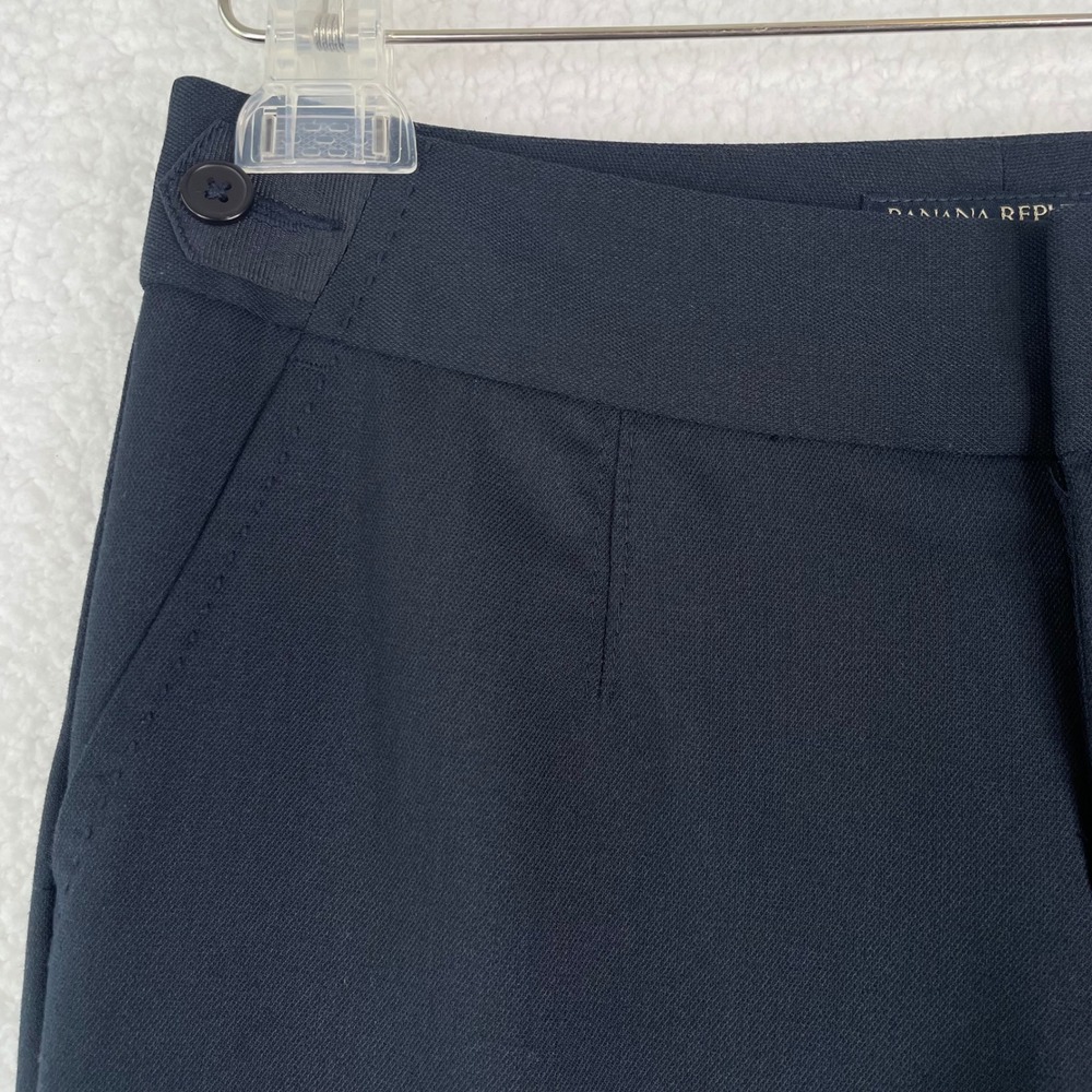 Banana Republic Jackson Fit Navy Blue Dress Pants Womens 0 Bootcut Mid Rise Work - Picture 3 of 13